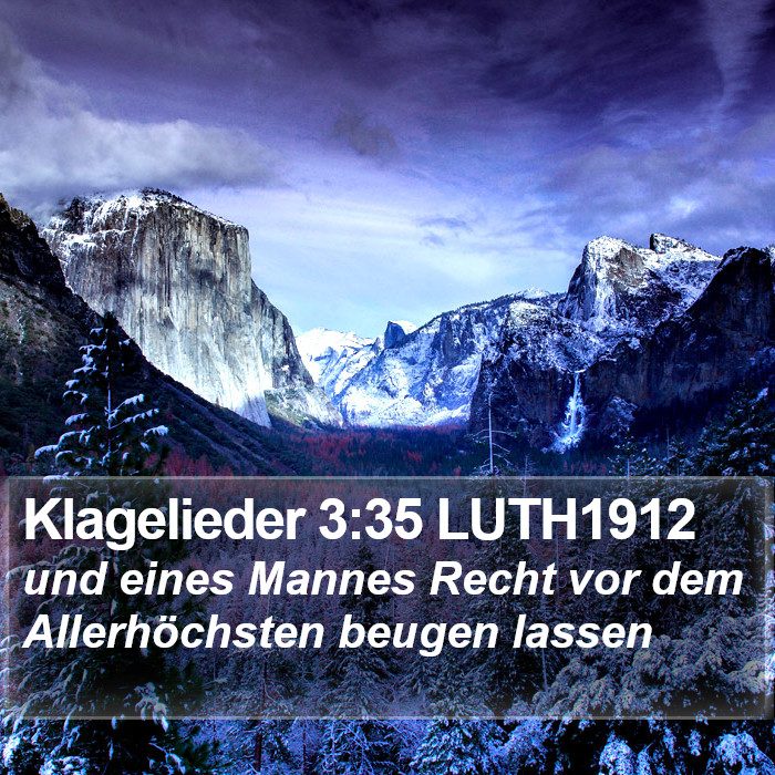 Klagelieder 3:35 LUTH1912 Bible Study