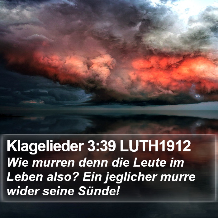 Klagelieder 3:39 LUTH1912 Bible Study