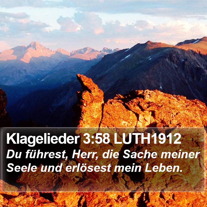 Klagelieder 3:58 LUTH1912 Bible Study