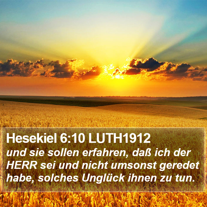 Hesekiel 6:10 LUTH1912 Bible Study