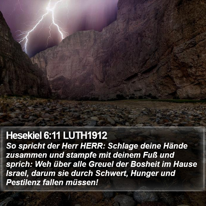 Hesekiel 6:11 LUTH1912 Bible Study