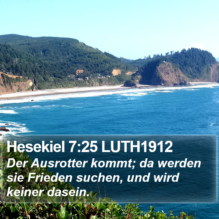 Hesekiel 7:25 LUTH1912 Bible Study