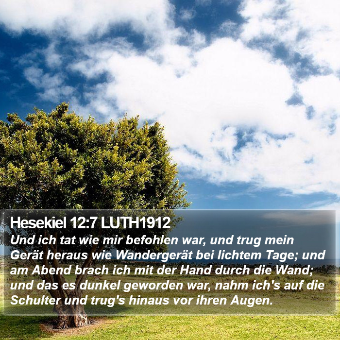 Hesekiel 12:7 LUTH1912 Bible Study