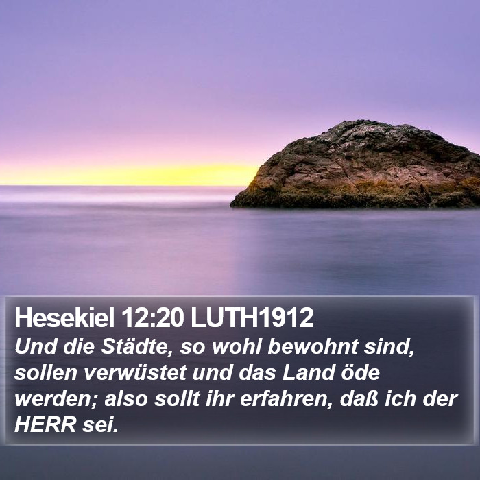 Hesekiel 12:20 LUTH1912 Bible Study