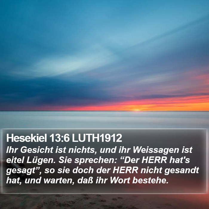 Hesekiel 13:6 LUTH1912 Bible Study