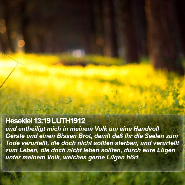 Hesekiel 13:19 LUTH1912 Bible Study