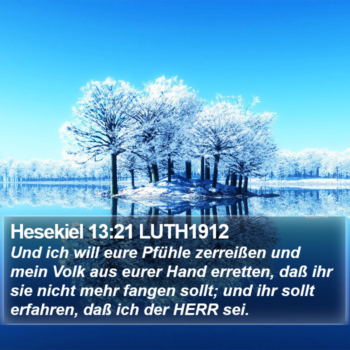 Hesekiel 13:21 LUTH1912 Bible Study