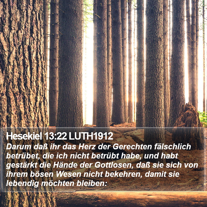 Hesekiel 13:22 LUTH1912 Bible Study