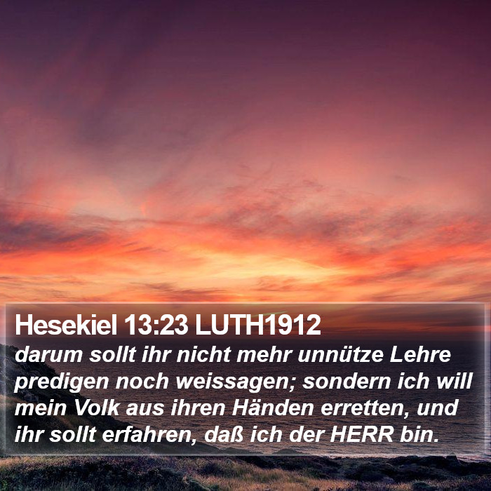 Hesekiel 13:23 LUTH1912 Bible Study