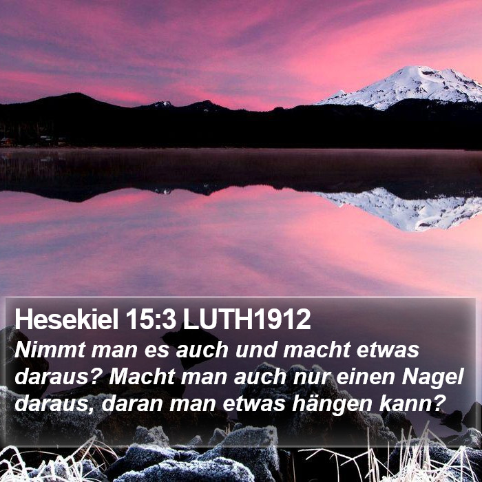 Hesekiel 15:3 LUTH1912 Bible Study