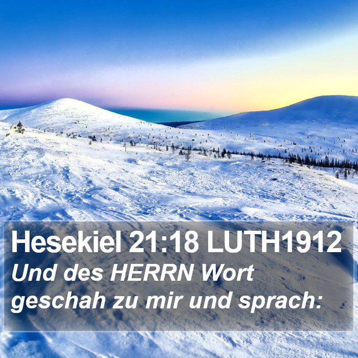 Hesekiel 21:18 LUTH1912 Bible Study