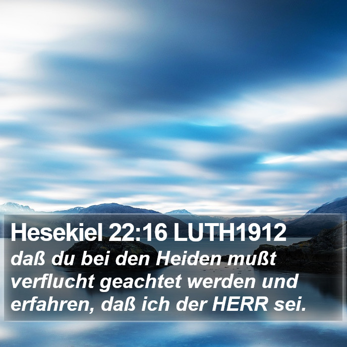 Hesekiel 22:16 LUTH1912 Bible Study