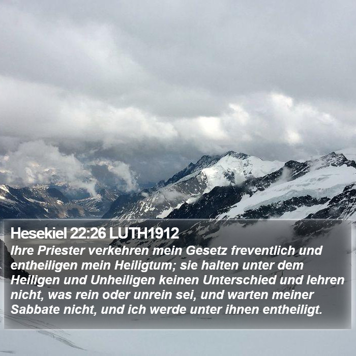 Hesekiel 22:26 LUTH1912 Bible Study