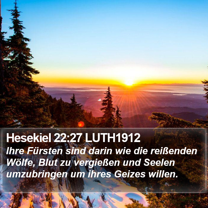 Hesekiel 22:27 LUTH1912 Bible Study