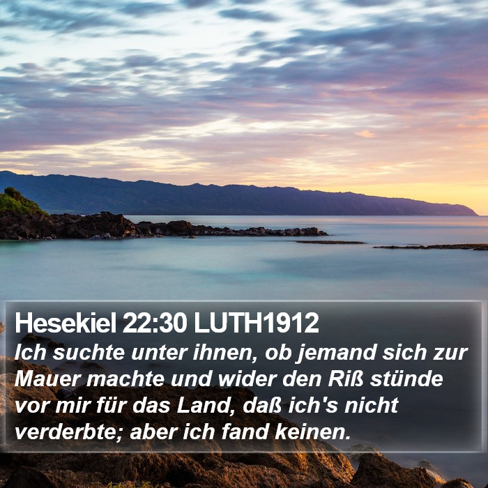 Hesekiel 22:30 LUTH1912 Bible Study