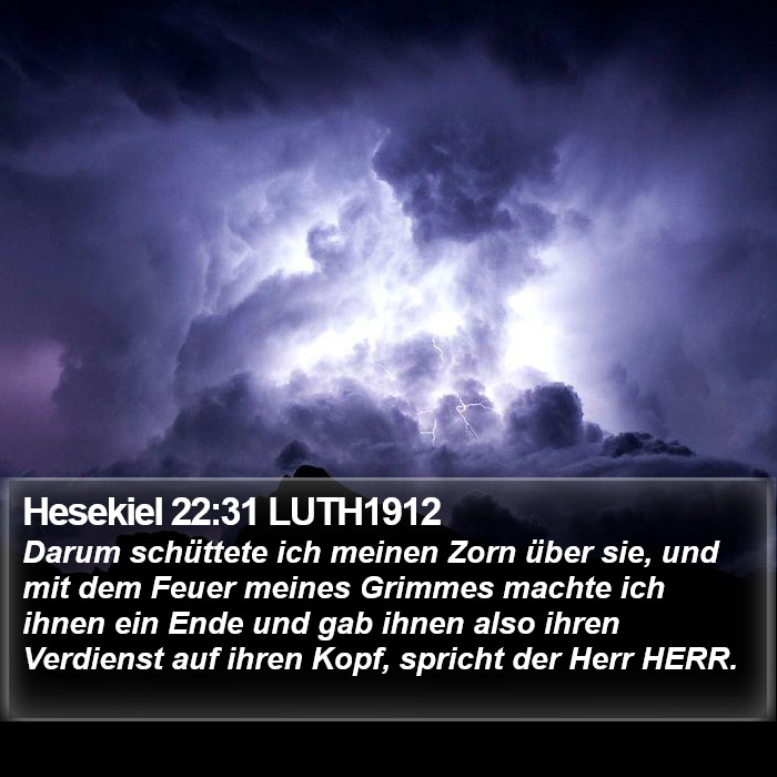 Hesekiel 22:31 LUTH1912 Bible Study