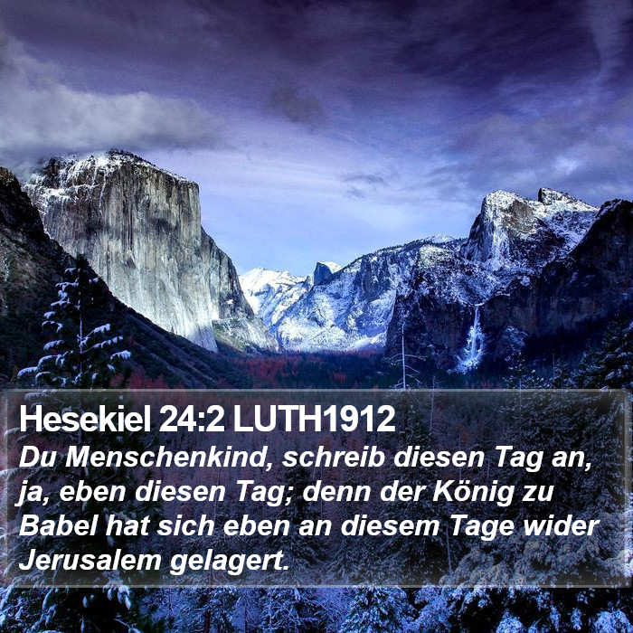 Hesekiel 24:2 LUTH1912 Bible Study