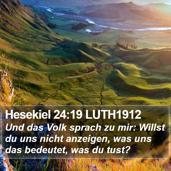 Hesekiel 24:19 LUTH1912 Bible Study