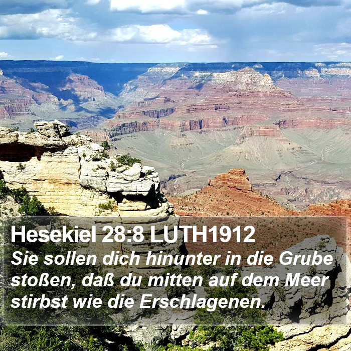 Hesekiel 28:8 LUTH1912 Bible Study