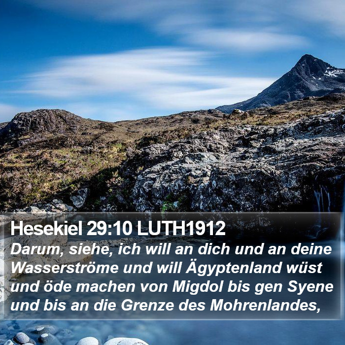 Hesekiel 29:10 LUTH1912 Bible Study