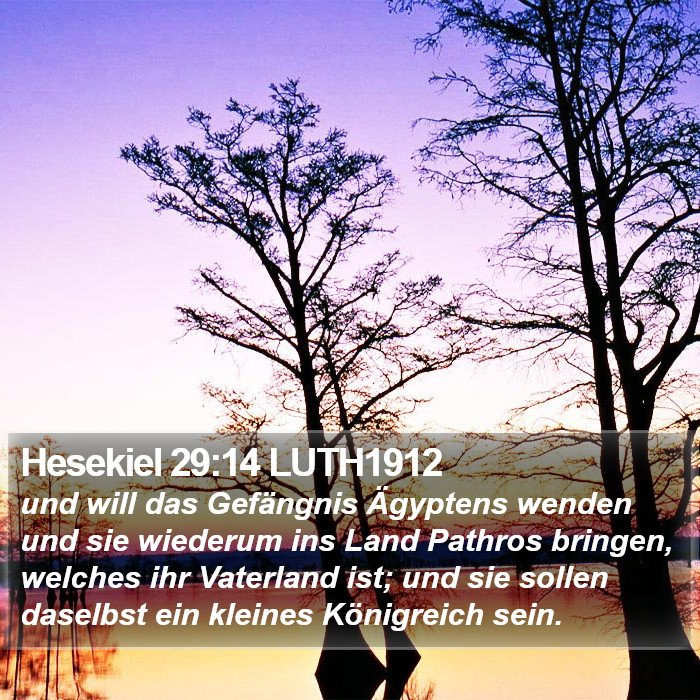 Hesekiel 29:14 LUTH1912 Bible Study