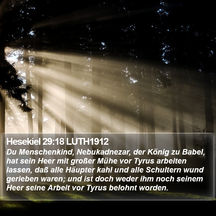 Hesekiel 29:18 LUTH1912 Bible Study