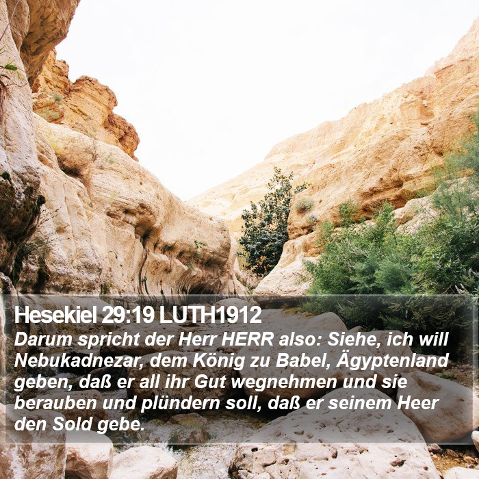 Hesekiel 29:19 LUTH1912 Bible Study