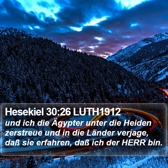 Hesekiel 30:26 LUTH1912 Bible Study