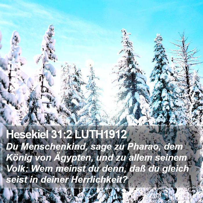 Hesekiel 31:2 LUTH1912 Bible Study