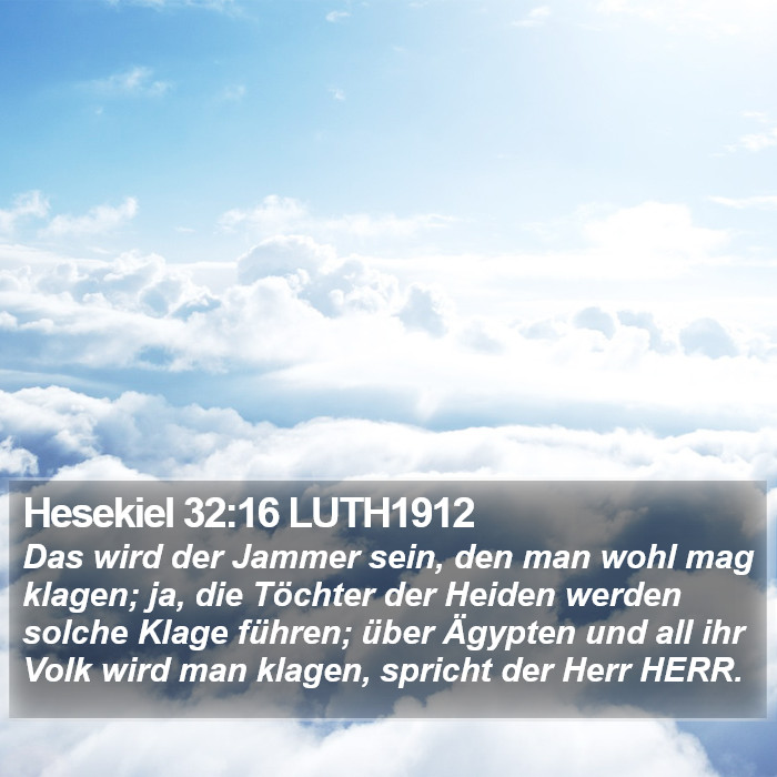 Hesekiel 32:16 LUTH1912 Bible Study