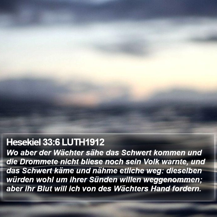 Hesekiel 33:6 LUTH1912 Bible Study