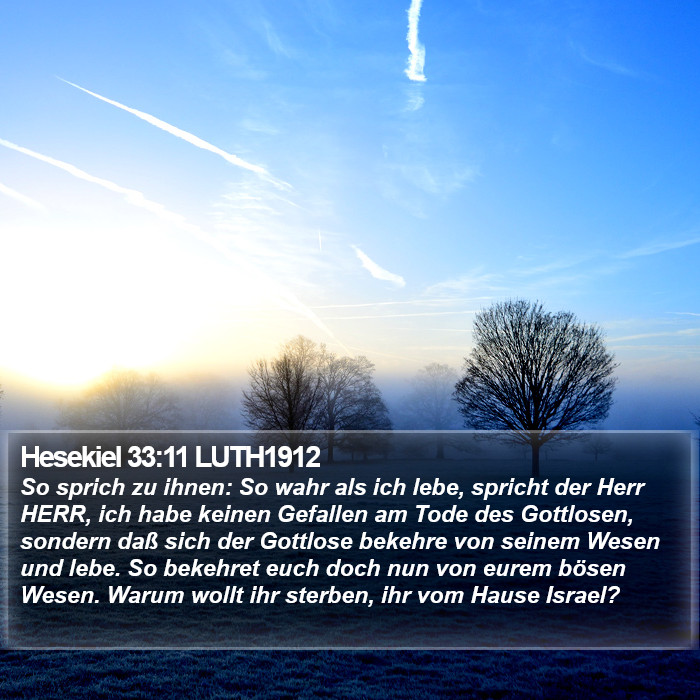 Hesekiel 33:11 LUTH1912 Bible Study