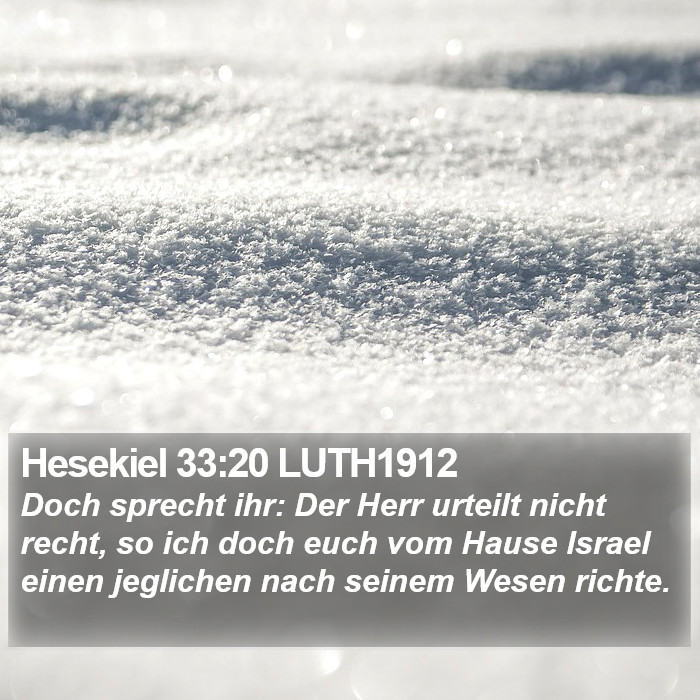 Hesekiel 33:20 LUTH1912 Bible Study