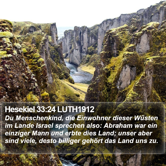 Hesekiel 33:24 LUTH1912 Bible Study
