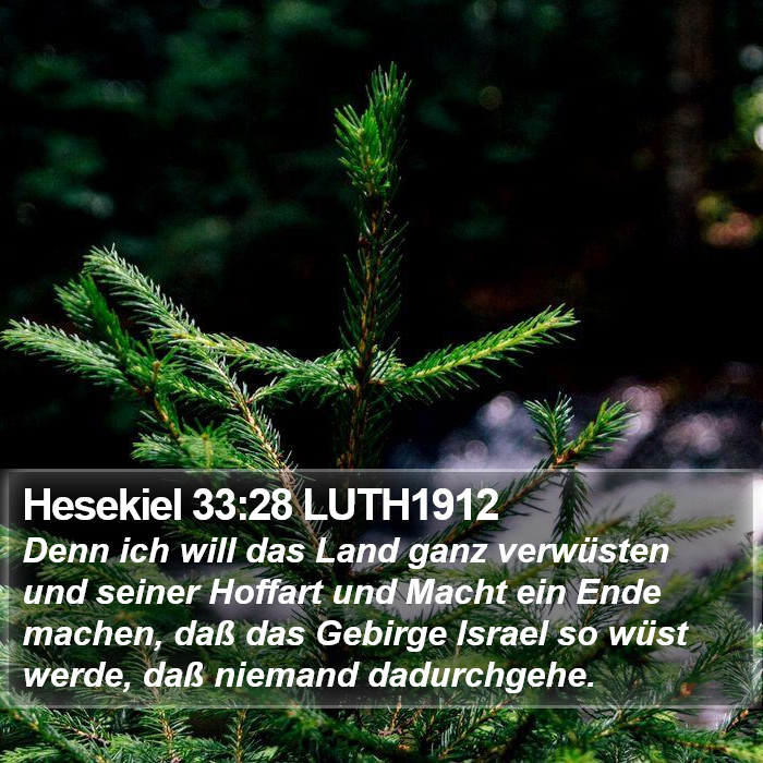 Hesekiel 33:28 LUTH1912 Bible Study