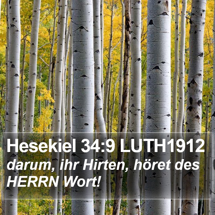 Hesekiel 34:9 LUTH1912 Bible Study