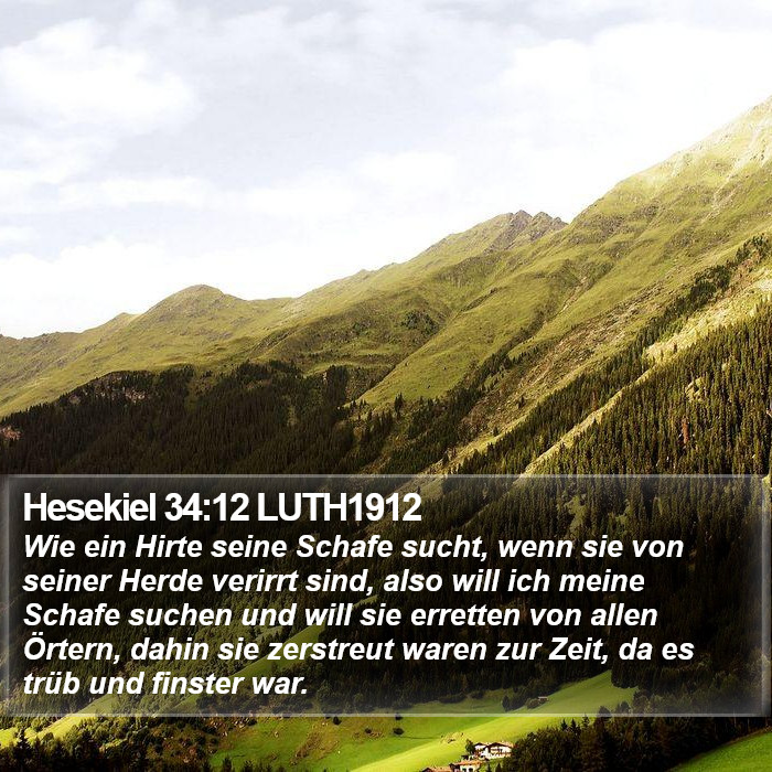 Hesekiel 34:12 LUTH1912 Bible Study