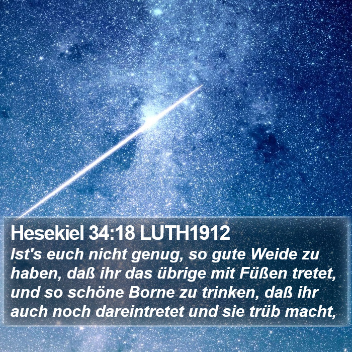Hesekiel 34:18 LUTH1912 Bible Study