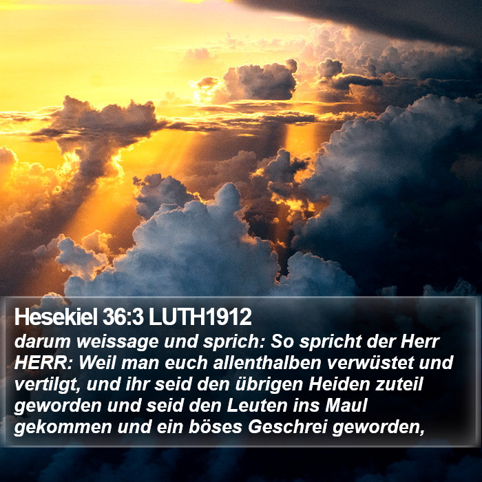 Hesekiel 36:3 LUTH1912 Bible Study