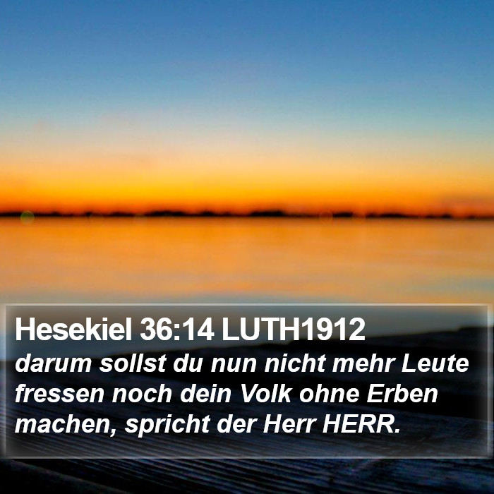 Hesekiel 36:14 LUTH1912 Bible Study