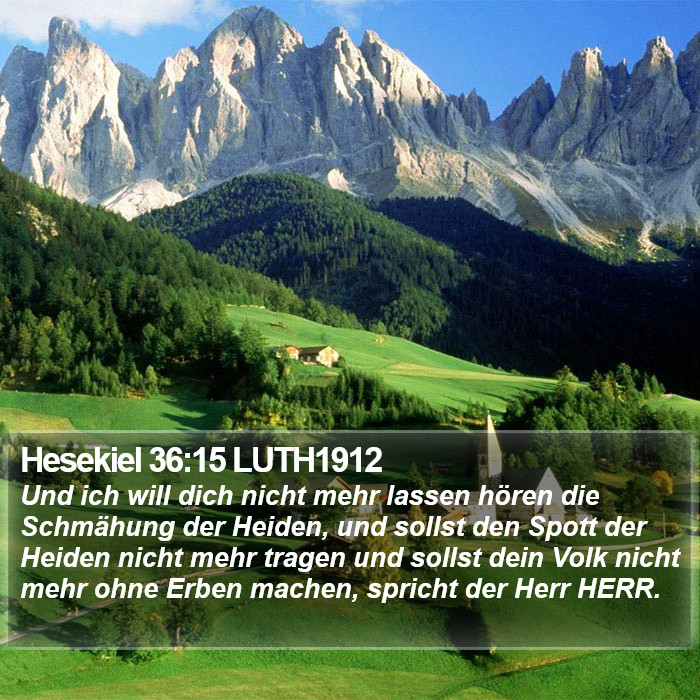 Hesekiel 36:15 LUTH1912 Bible Study