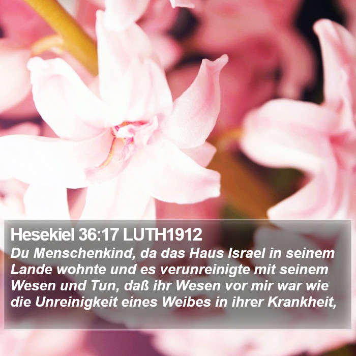 Hesekiel 36:17 LUTH1912 Bible Study