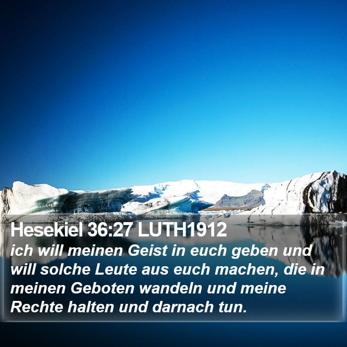 Hesekiel 36:27 LUTH1912 Bible Study