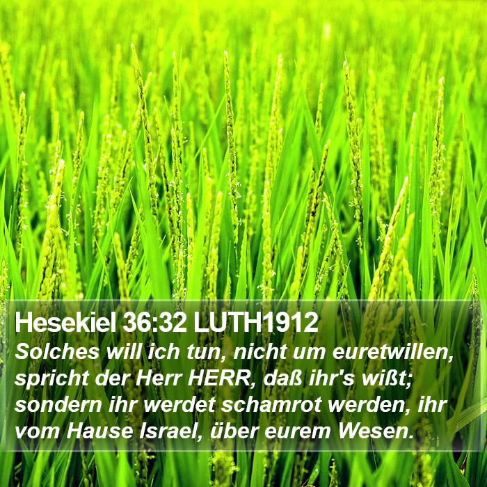 Hesekiel 36:32 LUTH1912 Bible Study