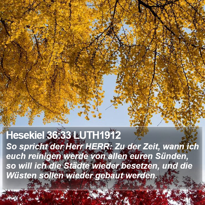 Hesekiel 36:33 LUTH1912 Bible Study