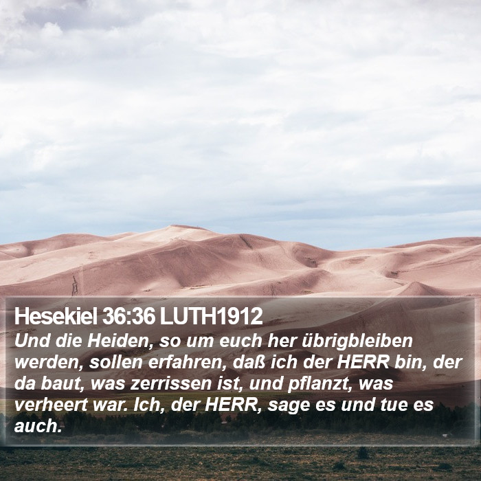 Hesekiel 36:36 LUTH1912 Bible Study