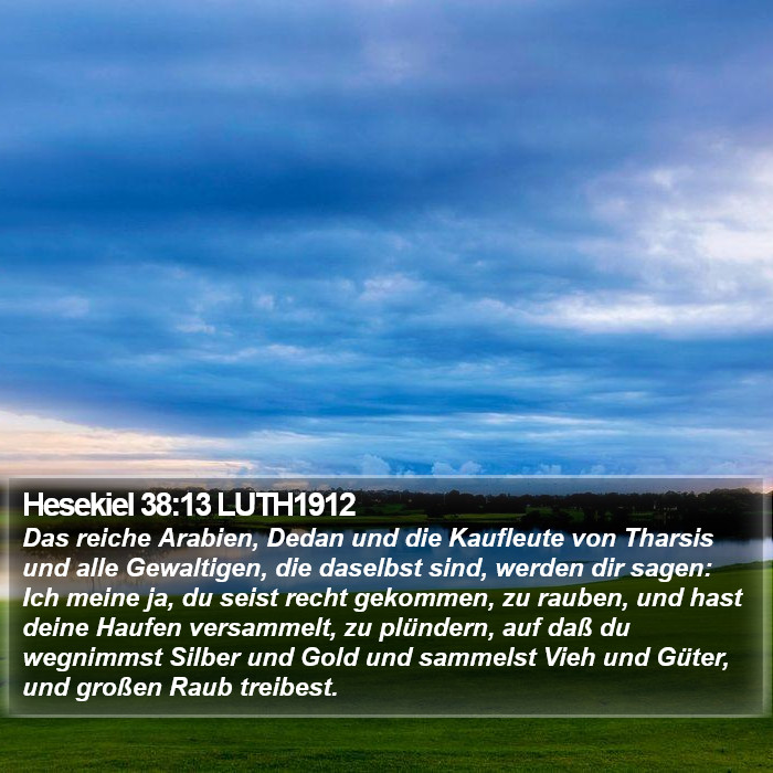 Hesekiel 38:13 LUTH1912 Bible Study