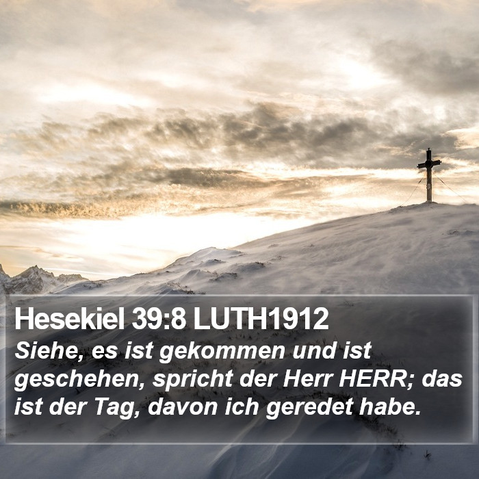 Hesekiel 39:8 LUTH1912 Bible Study