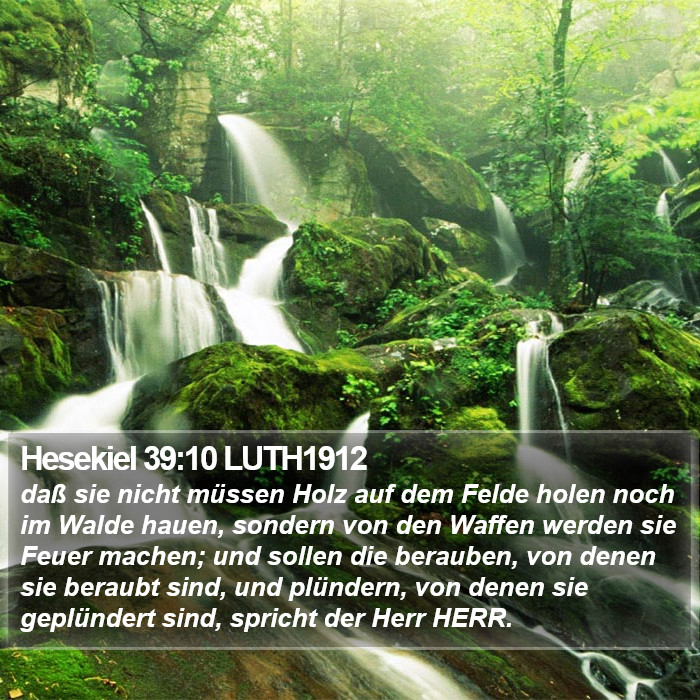 Hesekiel 39:10 LUTH1912 Bible Study