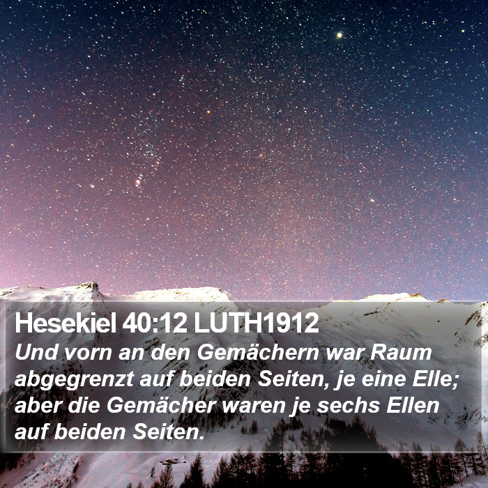 Hesekiel 40:12 LUTH1912 Bible Study